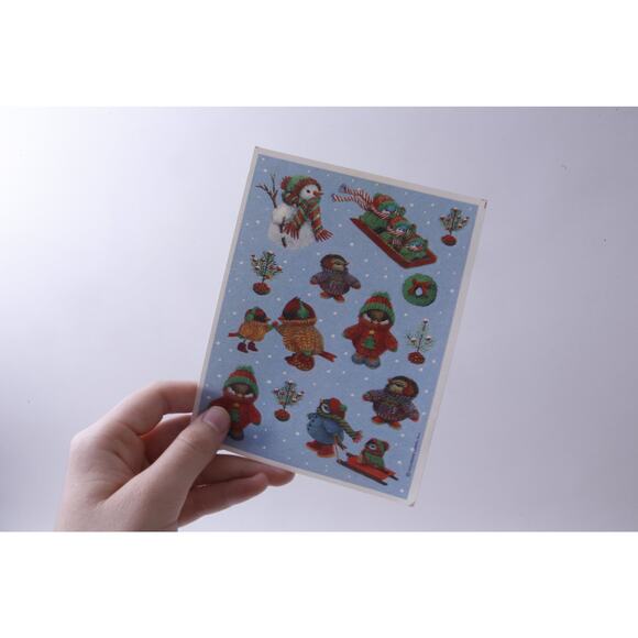 Christmas, Birds, Snowman, Tree, Winter Fun, Holiday, Sticker Sheet, Hallmark, C - Picture 1 of 1